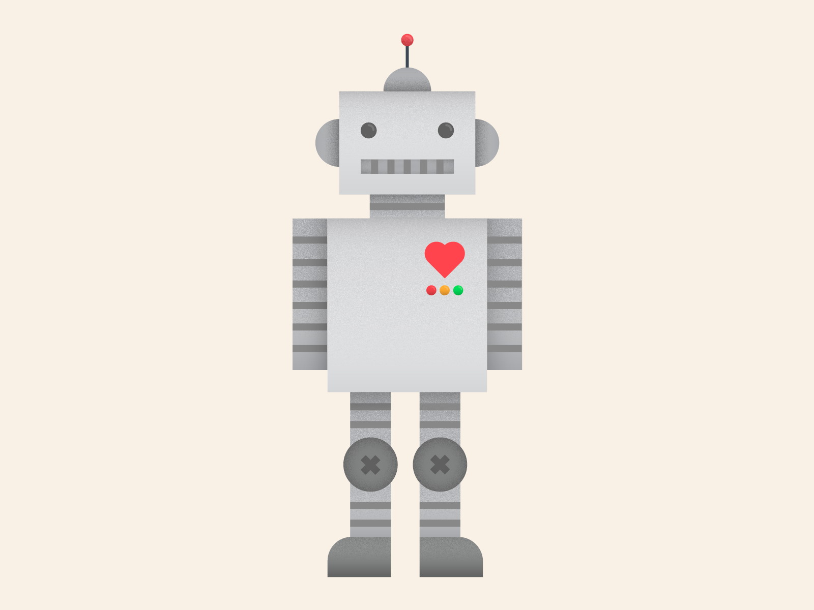 Bort 3000 - The Love Machine digital illustration dribbbleweeklywarmup heart illustration love robot