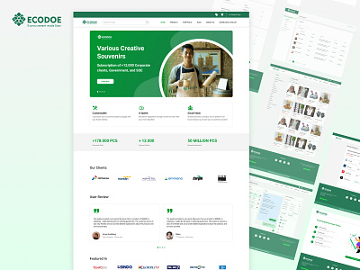 Ecodoe Web & Dashboard UI Design css design e commerce figma html responsive web design ui ui design user experience user interface ux ux design web design