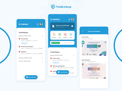 Peduli Lindungi Mobil App UI Redesign