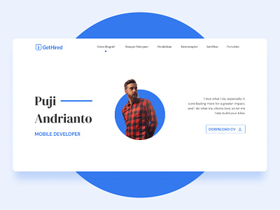 Online Personal Branding Web UI Design