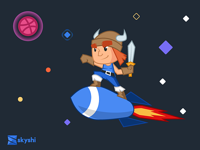 Skyshi Debut character debut dribbble hero skyshi startup