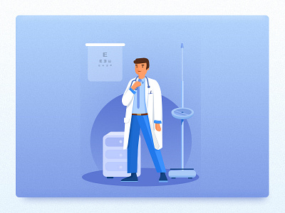 Doctor doctor examination illustration portrait