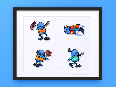 Bullet Messenger（子弹短信） blue bullet bullet messenger dribbble emoji illustration paster photoshop smartisan