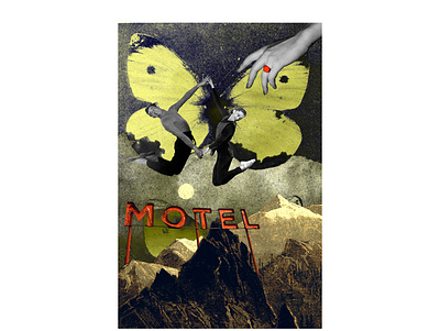 MOTEL collage concept art cut and paste design digital art digital artwork digital collage editorial illustration logo