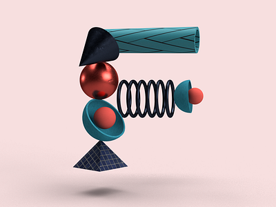 F @36daysoftype 36daysoftype 3d design graphic illustration