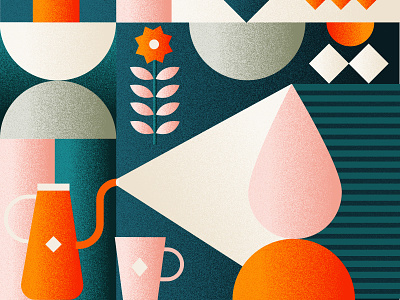 Caffeinating for this week! adobe cafe caffiene coff design forms graphic illustration illustrator itsnicethat textures