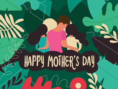 Happy Mother's day illustration creative girls graphic ideas mother mothersday graphicdesign