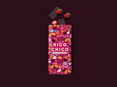 Rico Chico Strawberry and Dark chocolate chocolate cranberry meroo packaging ricochico