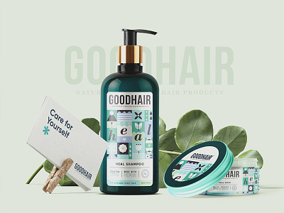 GoodHair - Naturall handcrafted Hair Care design goodhair hair packaging personal care shampoo