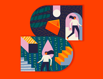 Shifting Perspectives 36daysoftype colorful graphic illustration portal space