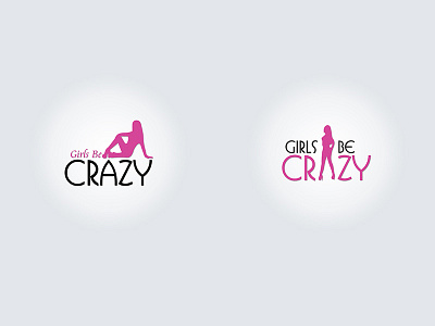 Crazy Girl Logo Design Mockup branding dating site logo icons logo design logo mockup