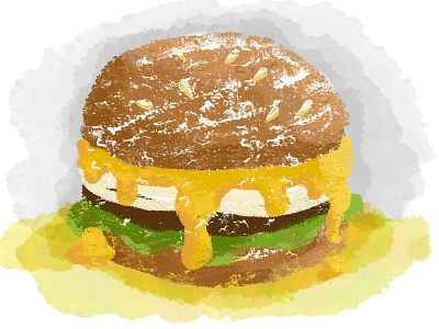 Because I ate a burger a while ago... burger design illustration