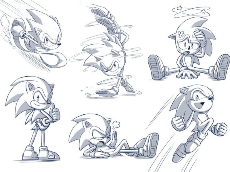 Sonic the Hedgehog Sketch, in Stephen Solomon's *Sketchbook Volume #3 Comic  Art Gallery Room