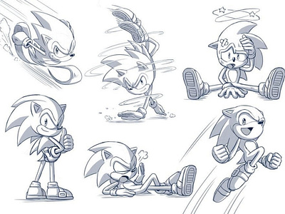 Sonic the Hedgehog Sketches animation graphic design logo