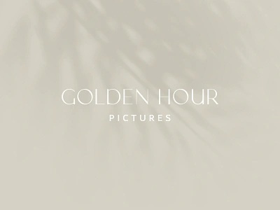 Golden Hour Pictures Logotype branding classy design logo logo design logo mark logotype logotypes luxury minimal photography sand sans serif serif shading type typedesign typeface typography vector