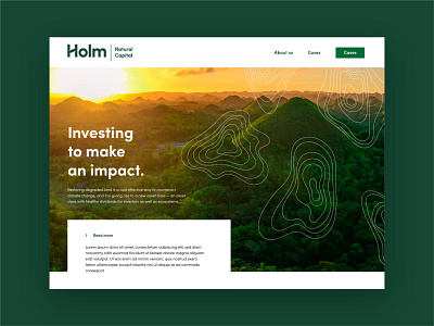 Holm Branding Websdesign Homepage Concept agri agriculture branding eco environmental friendly green hero home page investment landing page minimal nature organic recycle scandinavian ui ux web webdesign