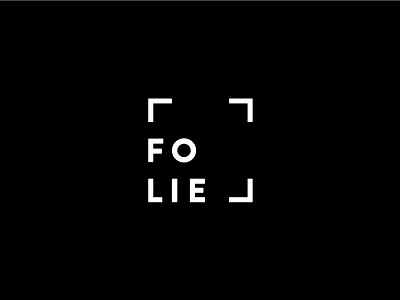 Folie Logo black branding bw canvas corner film frame lines logo minimal production white