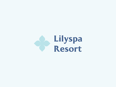 Lilyspa Resort Logo air badge blue branding flower lilac lille lilly lily lilypad logo minimal minimalism resort sauna sea serif spa water