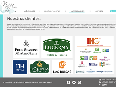 Sitio Web. Nuestros Clientes