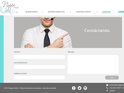 Sitio Web. Contacto