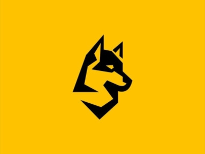 Geometric wolf logo design branding design graphic design logo vector