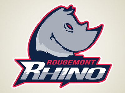 Rougemont Rhino Logo animal logo rhino team