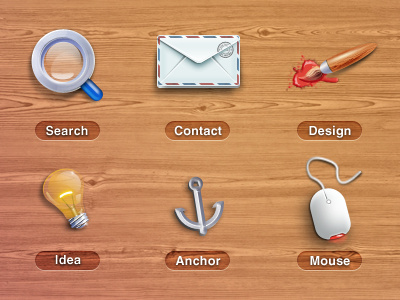 some web icons anchor contact design icons idea mouse search