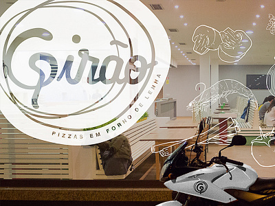 Girao branding design graphic identity pizza restaurant white white logo food