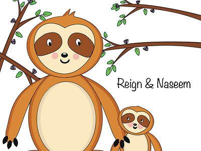 Mug Design - Side 2 design digital illustration illustration mug sloth sloths