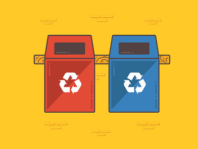 Recycle Bin design flat graphic design illustration recycle bin recycling