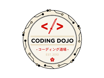 Coding Dojo badge code coding dojo dojo logo logo design mark symbol