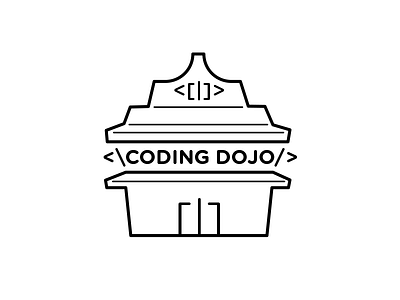 Coding Dojo - Alt. Version badge code coding dojo dojo logo logo design mark symbol