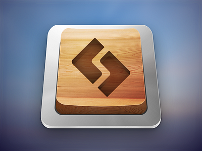 Sublime Text Icon Replacement (+ .sketch source) handcrafted icon sketch.app sublimetext woodgrain