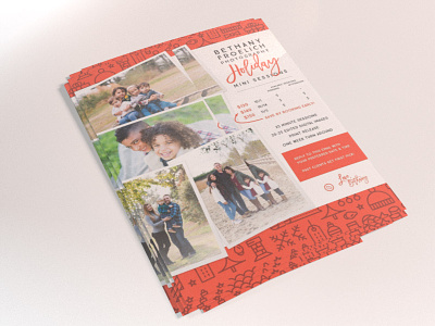 Family Photography Holiday Mini Session Handout brochure card holiday photography