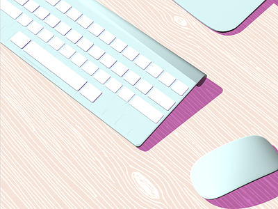 Keyboard Lofi closeup illustration pattern