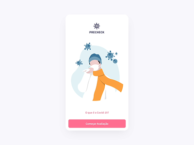 Mobile App Covid-19 | Medical Form App app card clean flat form illustration layout mobile outsystems questionnaire stay safe stayhome typeform