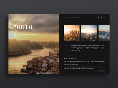 Best European Destination - Porto app card clean dashboard layout product responsive typography ui ux web website