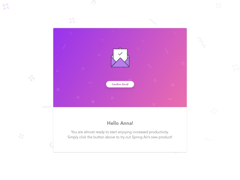 Invitation Email card sketch confetti design ux ui invite invitation newsletter email