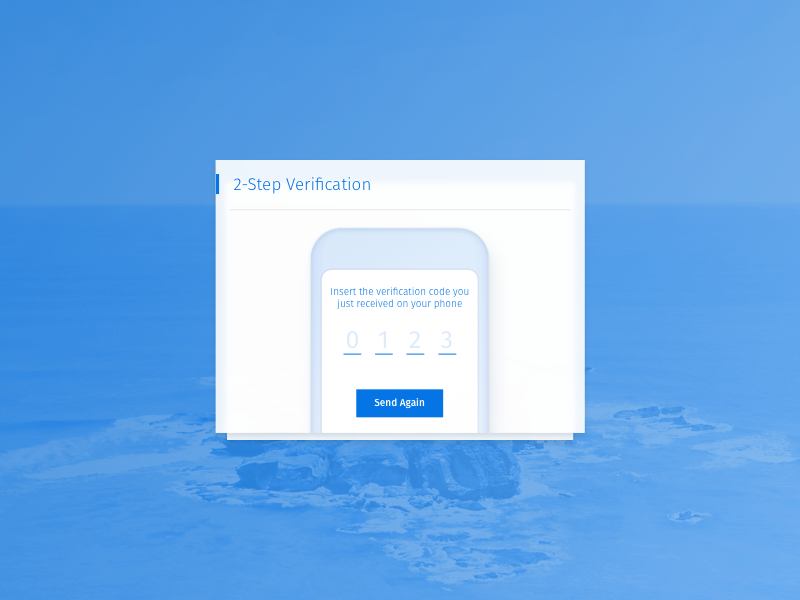 Login Screen 2 Step Verification website web ux ui typography responsive login layout kit clean card app