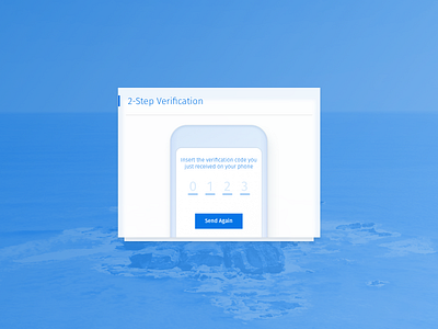 Login Screen 2 Step Verification app card clean kit layout login responsive typography ui ux web website
