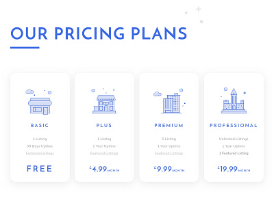 Pricing Plan and Line Illustration cards desktop iphone layout list pattern price pricing