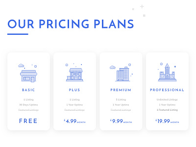 Pricing Plan and Line Illustration