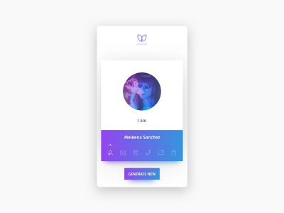 Mobile Persona UI Card app card clean dashboard detail pattern product typography ui ux web website