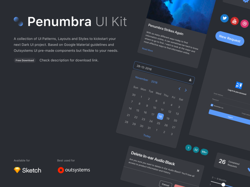 Penumbra Ui Kit By Bruno Charters On Dribbble
