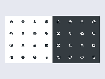 My Account utility icons
