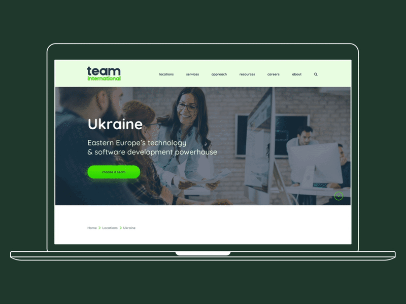 Landing page design