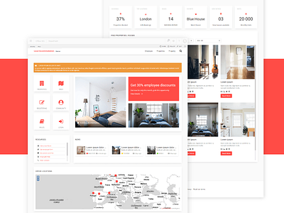 Booking Intranet design intranet sharepoint ui ux web