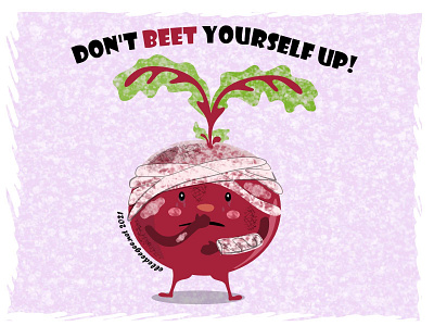 The Beat Beet beet digital art food humor hurt illustration pain puns tubers vector