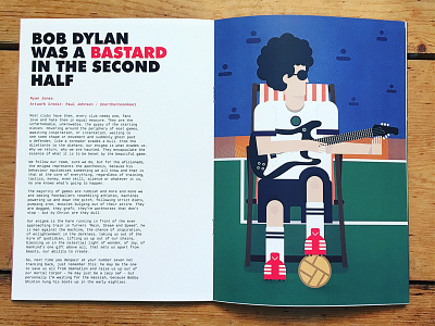 Bob Dylan was a lazy bastard art bobdylan design football guitar illustration music pop premiership sport texture vector