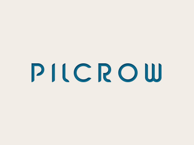 Pilcrow logo branding lettering typography